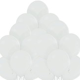 Bílé balónky - 50 kusů