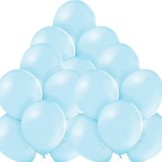 Světlemodré balónky - 50 kusů