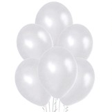 Balónek bílý metalický 070 - 10 ks