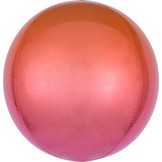 Foliový balónek koule červeno-oranžový 38 cm