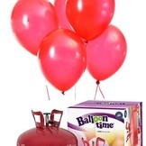 Helium Balloon time sada 50ks balonky Red 001