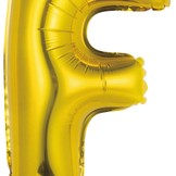Písmeno F zlatý balónek 40 cm