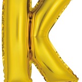 Písmeno K zlatý balónek 40 cm