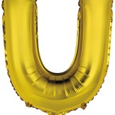 Písmeno U zlatý balónek 40 cm