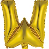 Písmeno W zlatý balónek 40 cm