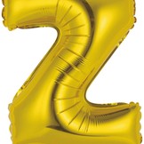 Písmena Z zlaté foliové balónky 33 cm x 25 cm