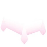 Ubrus bílo-světle růžový 120 cm x 180 cm papírový