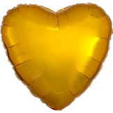 Balónek srdce zlaté metalické