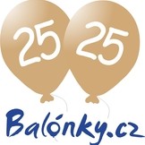 Balónek 25. narozeniny zlatý 5ks