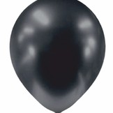 Balónky chromové černé grafitové 6 ks 30 cm