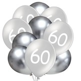 Balónky 18 narozeniny stříbrné 10 ks 30 cm mix