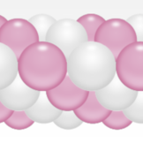 Balónková girlanda světle růžová 3 m