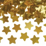 Vystřelovací konfety hvězdy zlaté 40cm