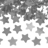 Vystřelovací konfety hvězdy stříbrné 60cm