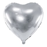 Balonek srdce stříbrný