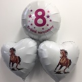 Kůň fóliový balónek srdíčko 42 cm