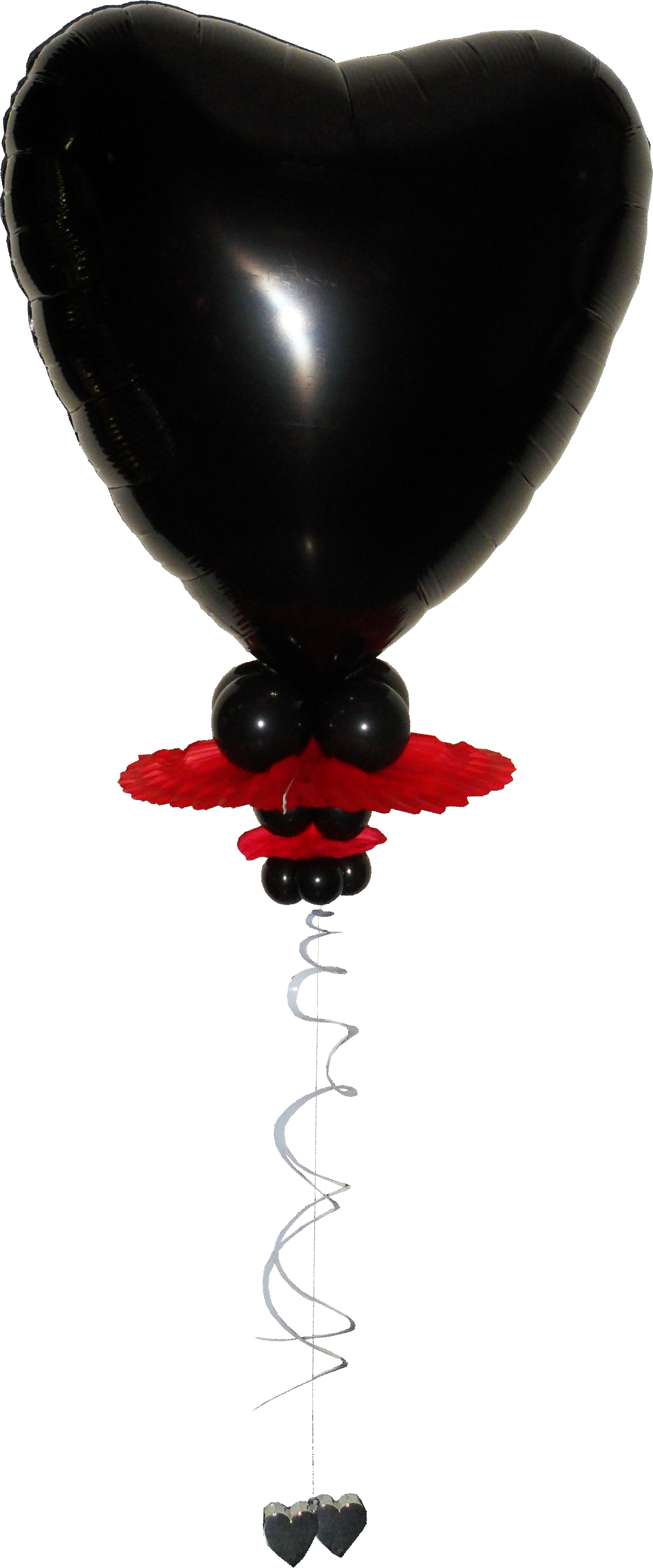 Závaží na balónky srdíčka 2ks červené spojené