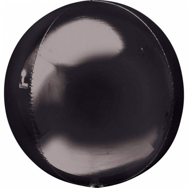 Foliový balónek černá koule 38 cm