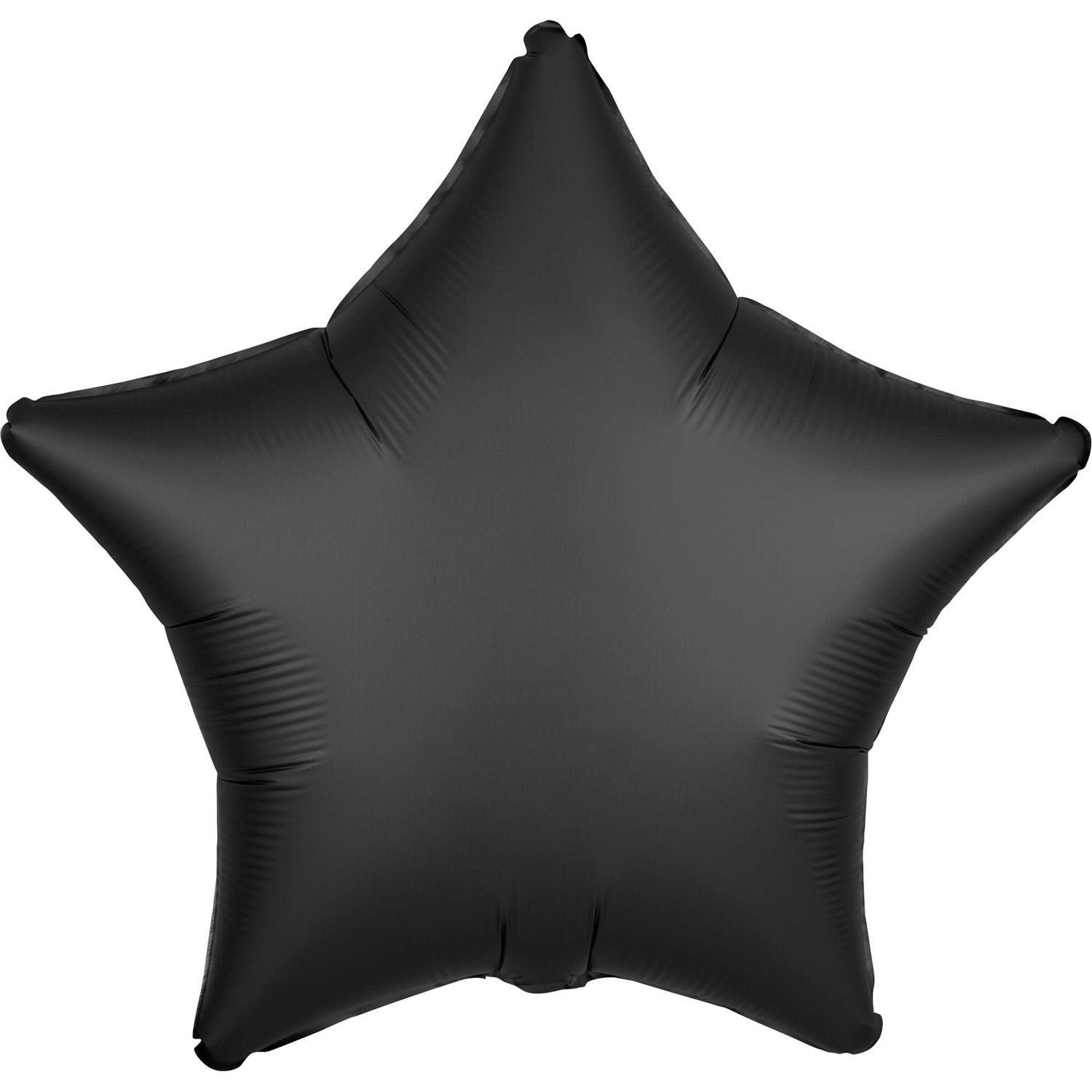 Balónek hvězda foliová satén černá