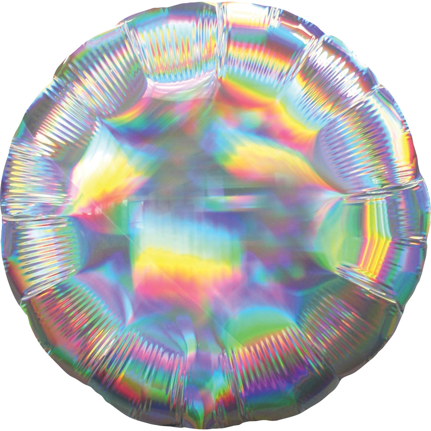 Balónek kruh holografický stříbrný