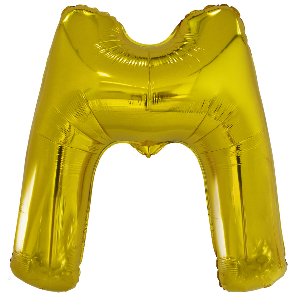 Písmeno M zlatý foliový balónek 86 cm 