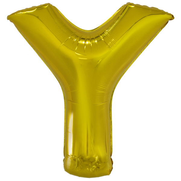 Písmeno Y zlatý foliový balónek 86 cm