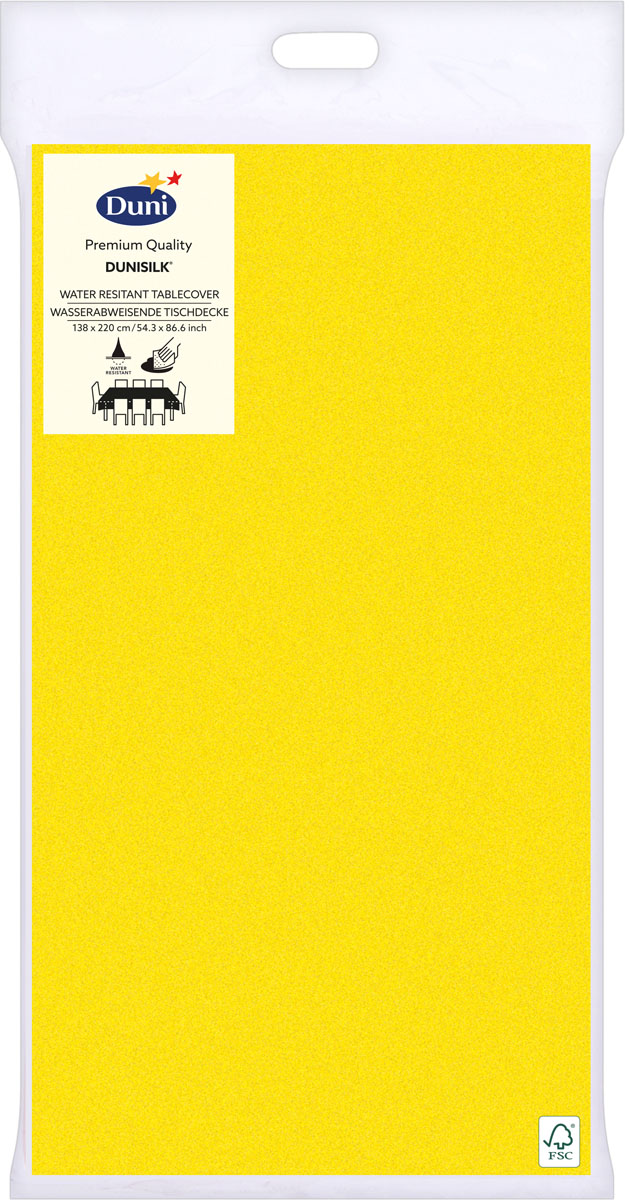 Ubrus Dunisilk® žlutý 138 cm x 220 cm