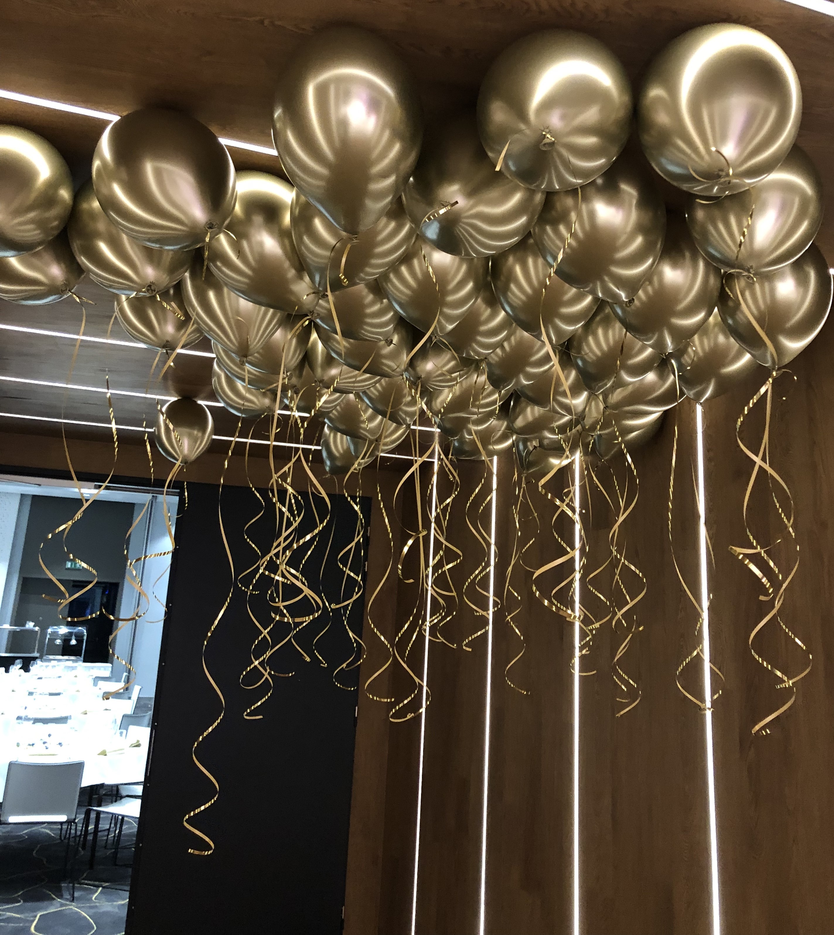 Chromové balónky zlaté 50 ks