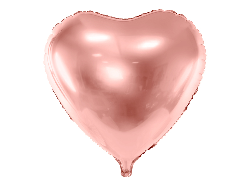 Balónek srdce růžovo zlatý 