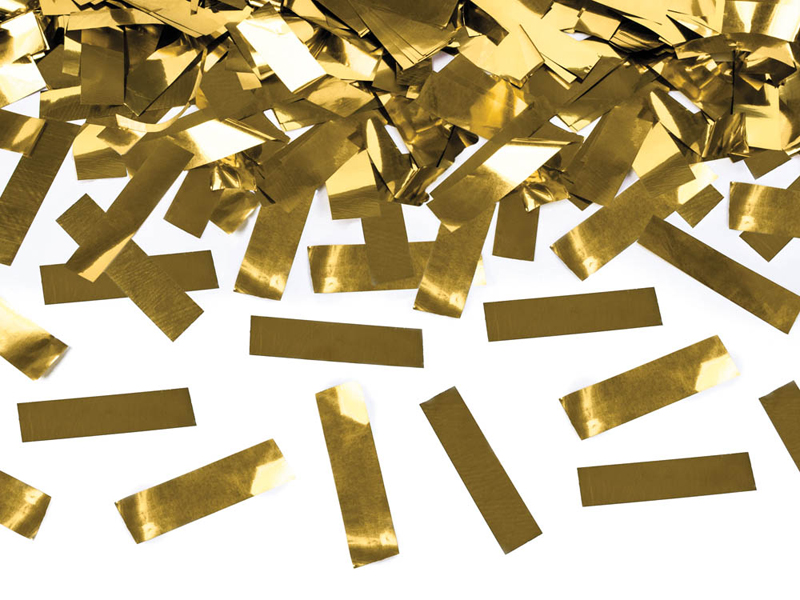 Vystřelovací konfety zlaté 60cm