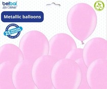 Balónek světle růžový metalický 071 - 50 ks
