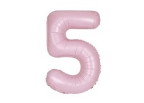 Balónek narozeniny číslo 5 světle růžový 86 cm