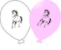 Kůň balónky 5 ks mix barev