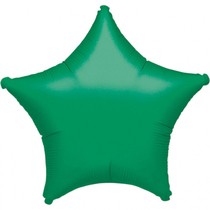 Balónek hvězda Green Metallic 