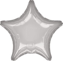 Balónek hvězda stříbrná metalická 48cm