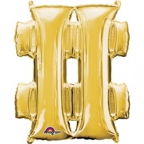 Symbol # zlaté foliové balónky 68cm x 83cm