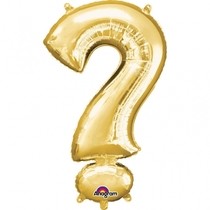 Symbol ? zlaté foliové balónky 55cm x 91cm