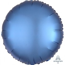 Balónek kruh satén modrý