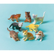 Kočky plastové hračky 12 ks 