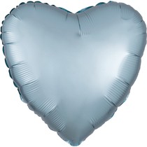 Balónek srdce foliové satén světle modré