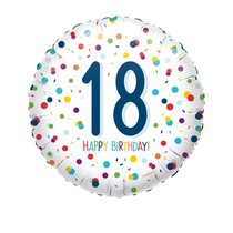 Balónek 18. narozeniny s puntíky 43 cm