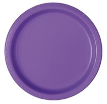 Talíře papírové fialové 8 ks 22 cm
