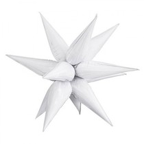 Hvězda bílá 70 cm 3D foliový balón