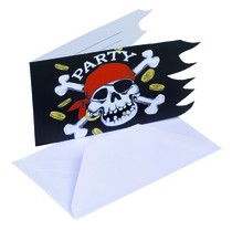 Pozvánka na narozeniny piráti 6ks