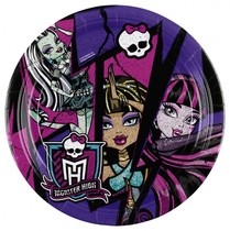 Monster High 2 talíře 8ks 23cm