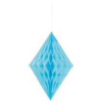 Závěsná dekorace diamant 35cm světle modrý