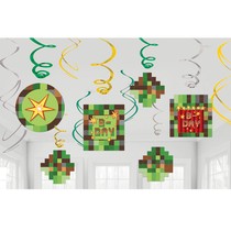 Minecraft - TNT závěsné dekorace 12 ks 