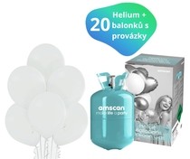Helium sada s balónky 20 ks bílé