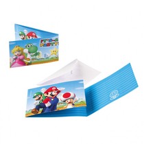 Super Mario pozvánky 8ks