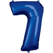 Balónky fóliové narozeniny číslo 7 modré 86cm